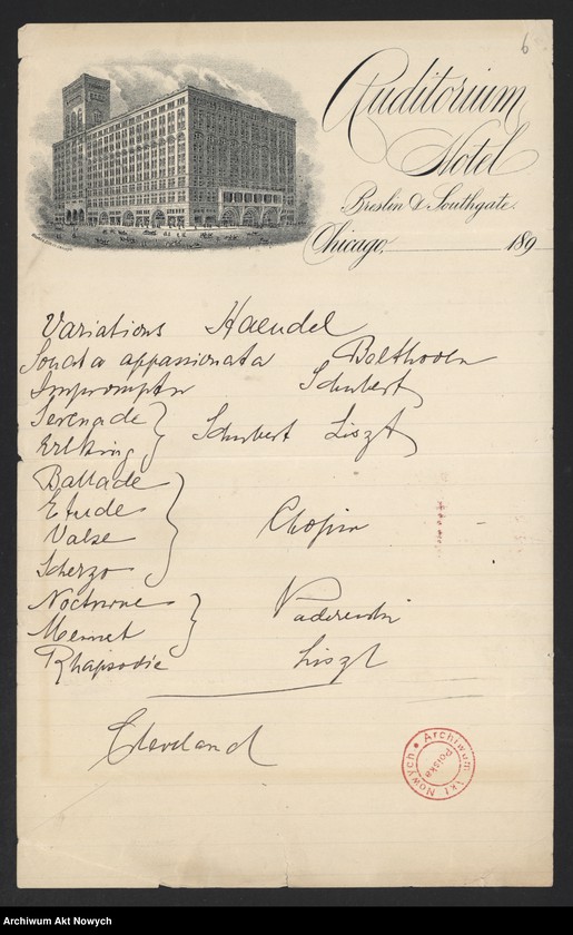 image.from.unit.number "Spisy granych utworów. Rękopisy I. J. Paderewskiego"