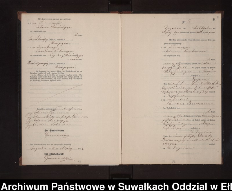 image.from.unit.number "Heiraths-Neben-Register des Preussischen Standes-Amtes Rydzewen Kreis Loetzen"