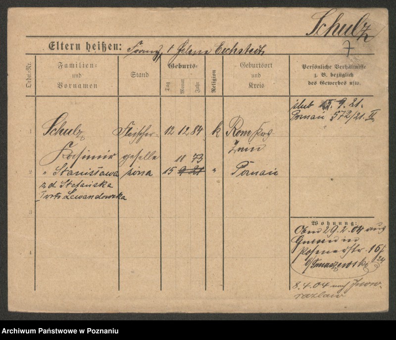 Obraz 18 z jednostki "Szulc (żonaci od Kazimierz do wdowy)"