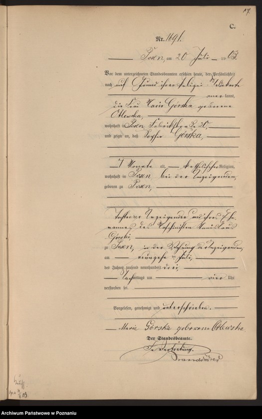 Obraz 20 z jednostki "Księga zgonów tom IV"