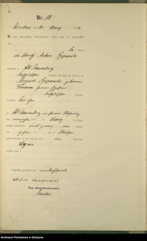 image.from.unit.number "Geburts-Haupt-Register Nr 5 - 84"