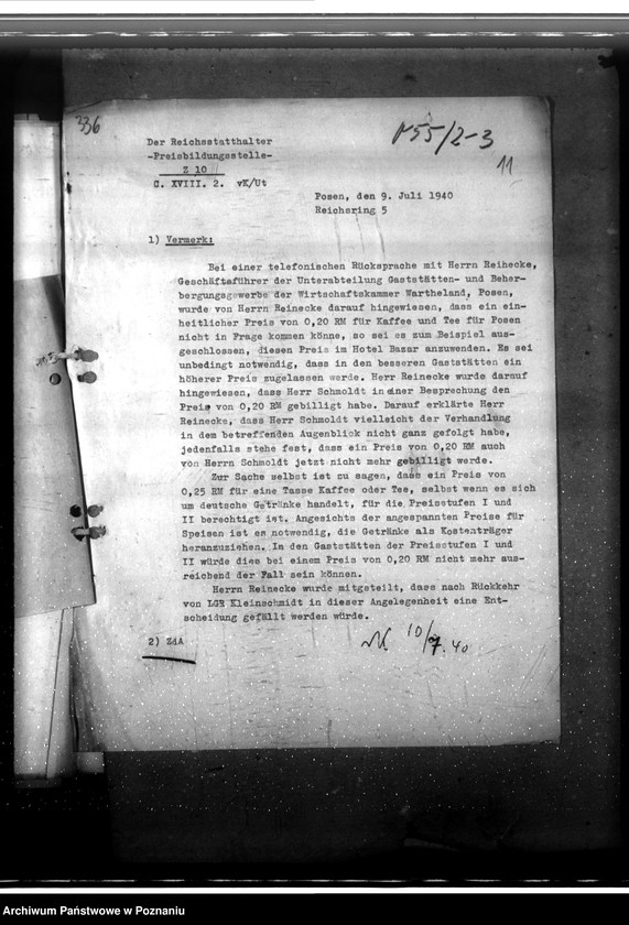 Obraz 16 z jednostki "Regelung der Speisepreise in Gaststätten und Beherbergungsbetrieben"