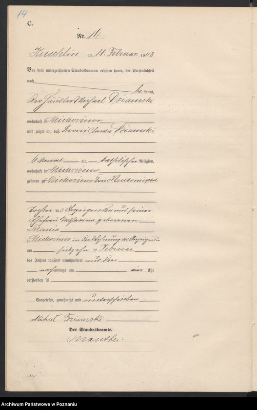 Obraz 17 z jednostki "Sterbe-Haupt-Register"