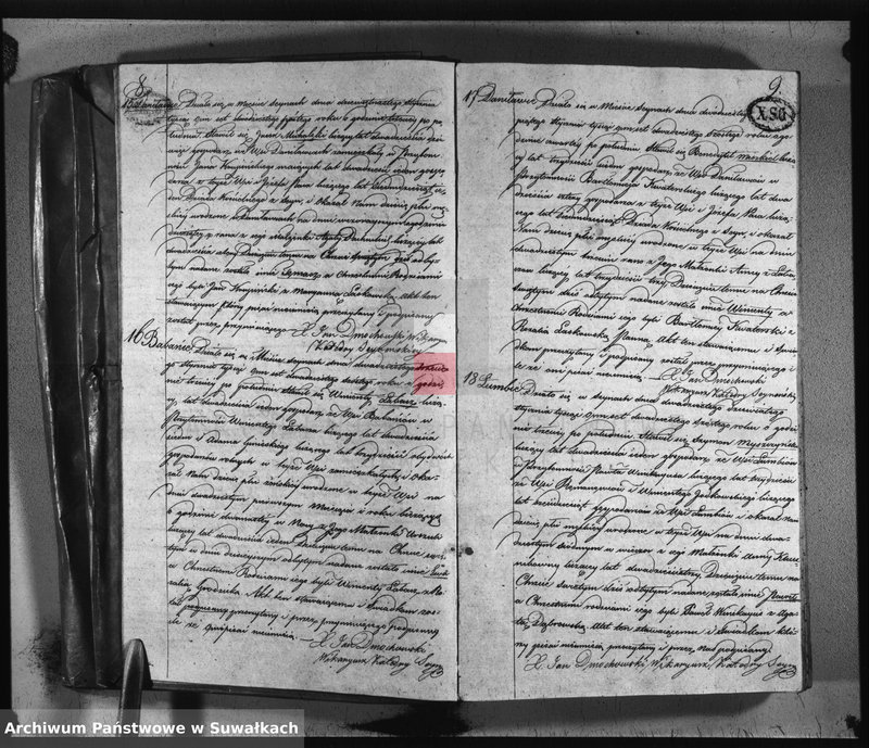 image.from.unit.number "Akta urodzonych, umarłych i zaślubionych parafij seyneńskiey w roku 1826."