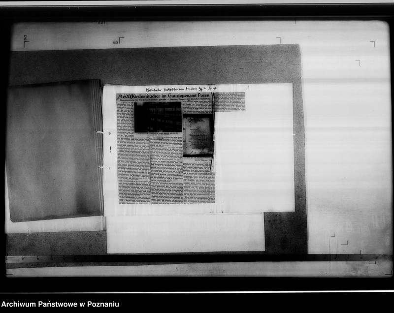 Obraz 5 z jednostki "Pressenotizen über das GSA [Korespondencja i wycinki prasowe o działalności, zadaniach i celach Gausippenamt w Poznaniu]"