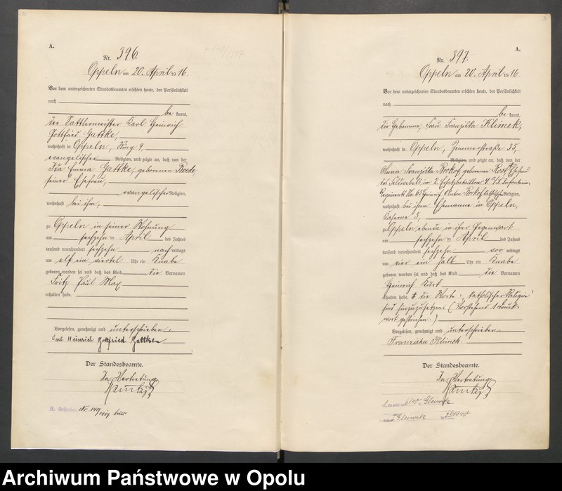 image.from.unit.number "Urząd stanu Cywilnego Opole Księga Urodzeń Rok 1916 396-793 t.2"