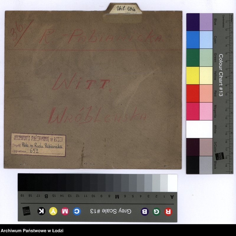 image.from.unit.number "Dokumenty do rejestru mieszkańców Rudy Pabianickiej. Witaszczyk Jan - Wróblewska Marianna"