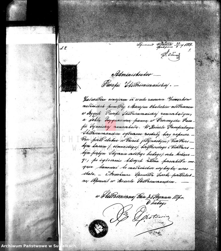 image.from.unit.number "Dokumenty o brakosočetavšichsja Sejneskago Rimsko-Katoličeskago Prichoda za 1887 god."