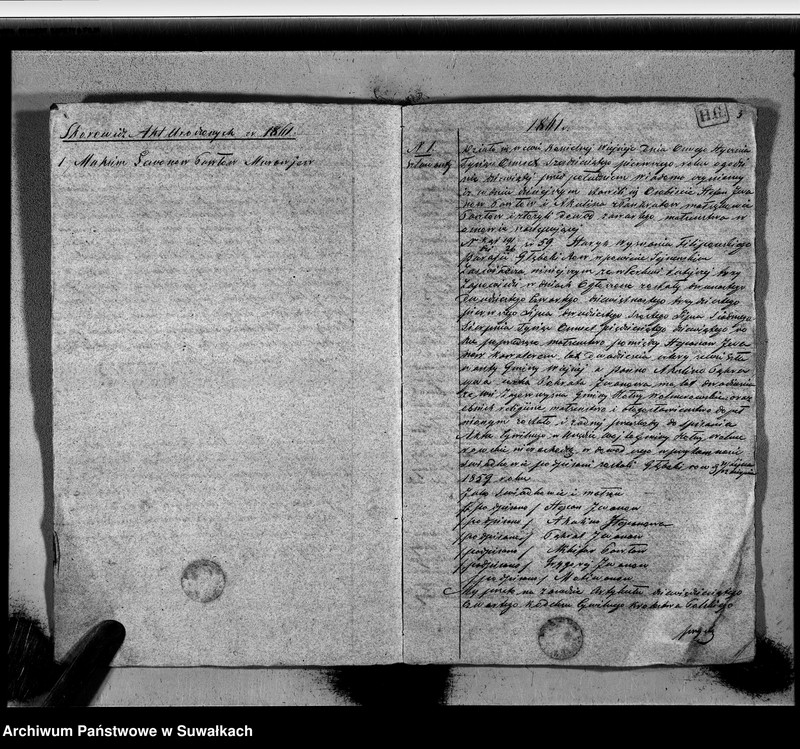 image.from.unit.number "Duplikat Akt Urzędnika Stanu Cywilnego Sekty Filiponów Gminy Wiejsieje Szławaty i Łosewicze i Prepanty z r. 1861"