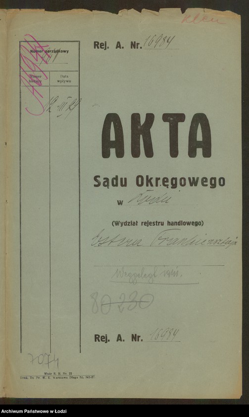 Obraz 2 z jednostki "Estera Frankiensztajn- sprzedaż bielizny i swetrów"