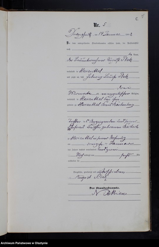 image.from.unit.number "Sterbe-Haupt-Register Nr 1 - 65"