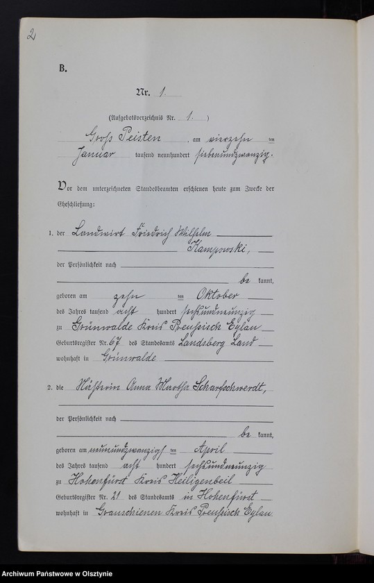 image.from.unit.number "Heiraths-Neben-Register Nr 1 - 13 [ Księga małżeństw - wtóropis ]"