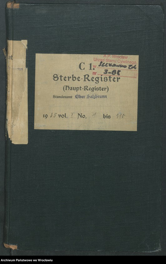 Obraz 2 z jednostki "Sterbe-Haupt-Register Ober Salzbrunn (Szczawno-Zdrój) 1934"