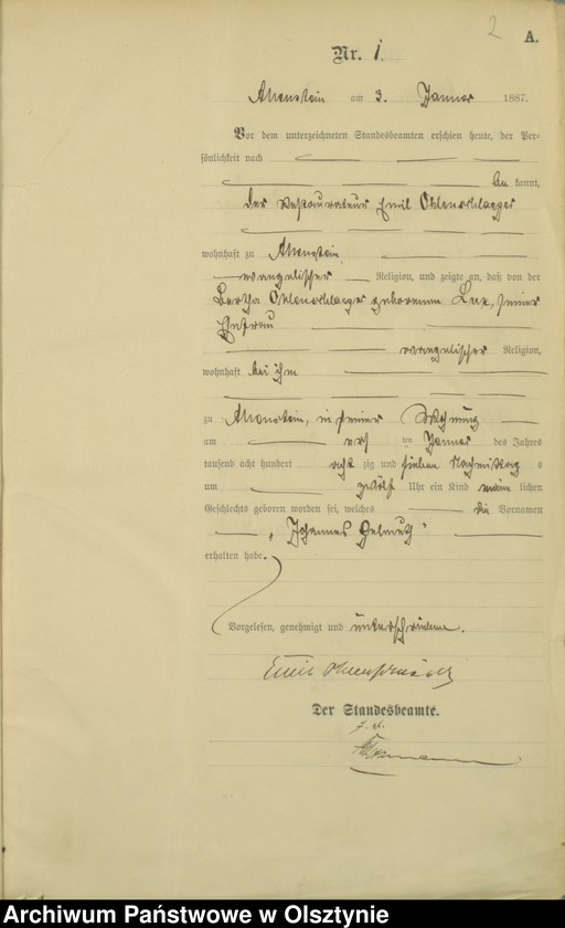 image.from.unit.number "Geburts-Haupt-Register TomI,Nr 1 - 393"