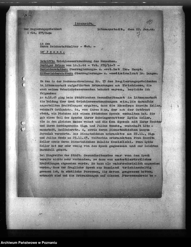 Obraz 14 z jednostki "Trichinose, Typhus"