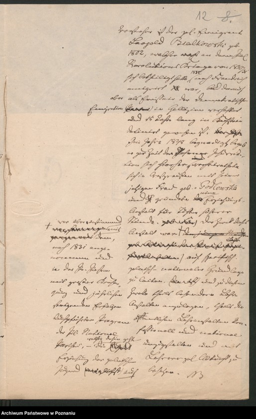 Obraz 17 z jednostki "A. betr. den polnischen Emigranten Leopold von Białkowski"