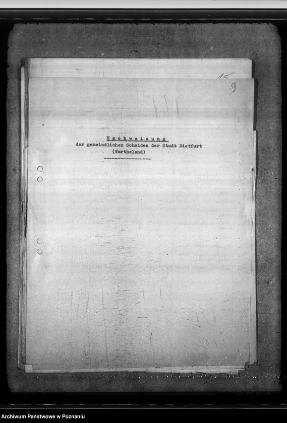 Obraz 17 z jednostki "Meldunki o długach gminnych z poszczególnych powiatów"