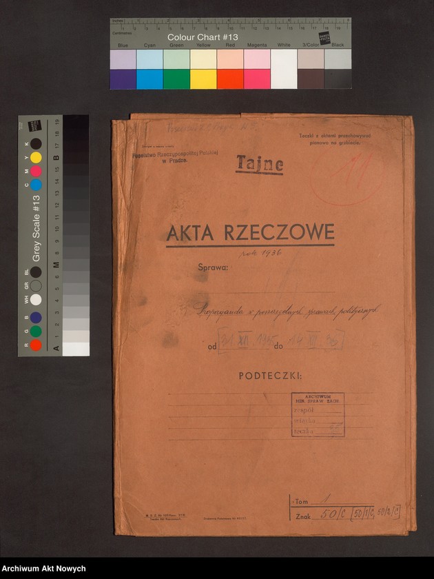 image.from.unit "Propaganda, głównie prasowa, antypolska i antyczeska. Opracowania pla­cówek polskich w Czechosłowacji dla akcji prasowej antyczeskiej (okólnik MSZ, instrukcja Poselstwa RP w Pradze, raporty placówek polskich, artykuły, korespondencja, wycinki prasowe)"