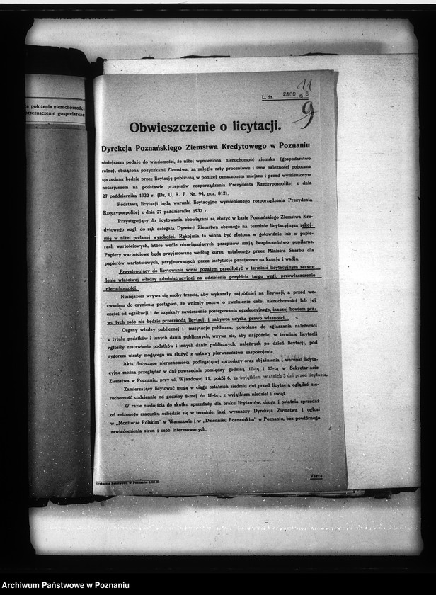 Obraz 16 z jednostki "Przymusowe przetargi nieruchomości powiatu bydgoskiego"