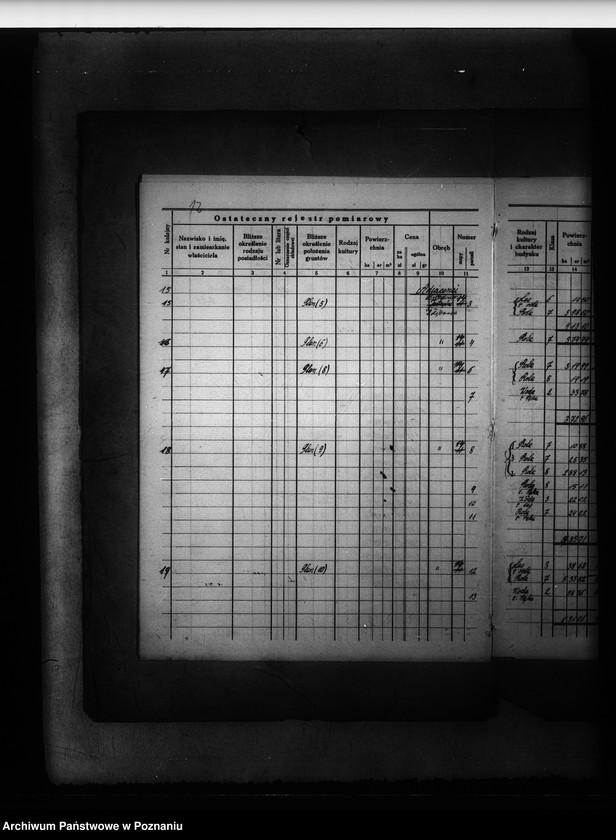 Obraz 16 z jednostki "Ostateczny rejestr pomiarowy obrębu Jastrzębie powiat bydgoski"