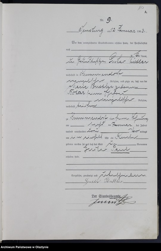 image.from.unit.number "Geburts-Haupt-Register Nr 1 - 318"