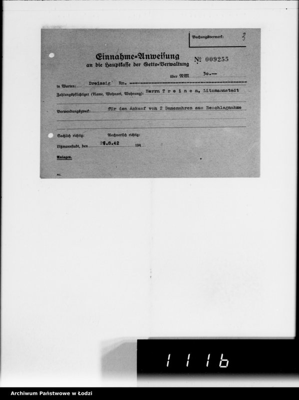 Obraz 7 z jednostki "Einnahme Anweisungen Sonderkonto"