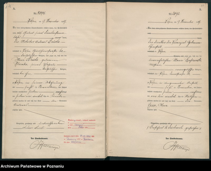 Obraz 16 z jednostki "Księga miejscowa urodzeń tom V [Rejestr główny urodzeń]"