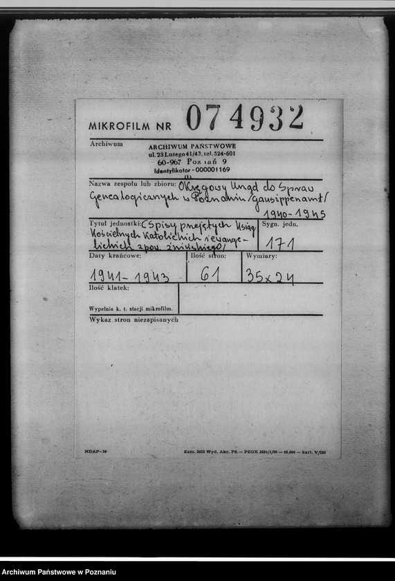 image.from.unit.number "[Spisy przejętych ksiąg kościelnych katolickich i ewangelickich z powiatu żnińskiego]"