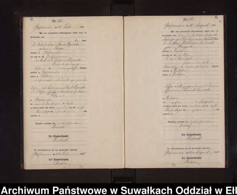 image.from.unit.number "Sterbe-Neben-Register des Preussischen Standes-Amtes Stasswinnen Kreis Lötzen"