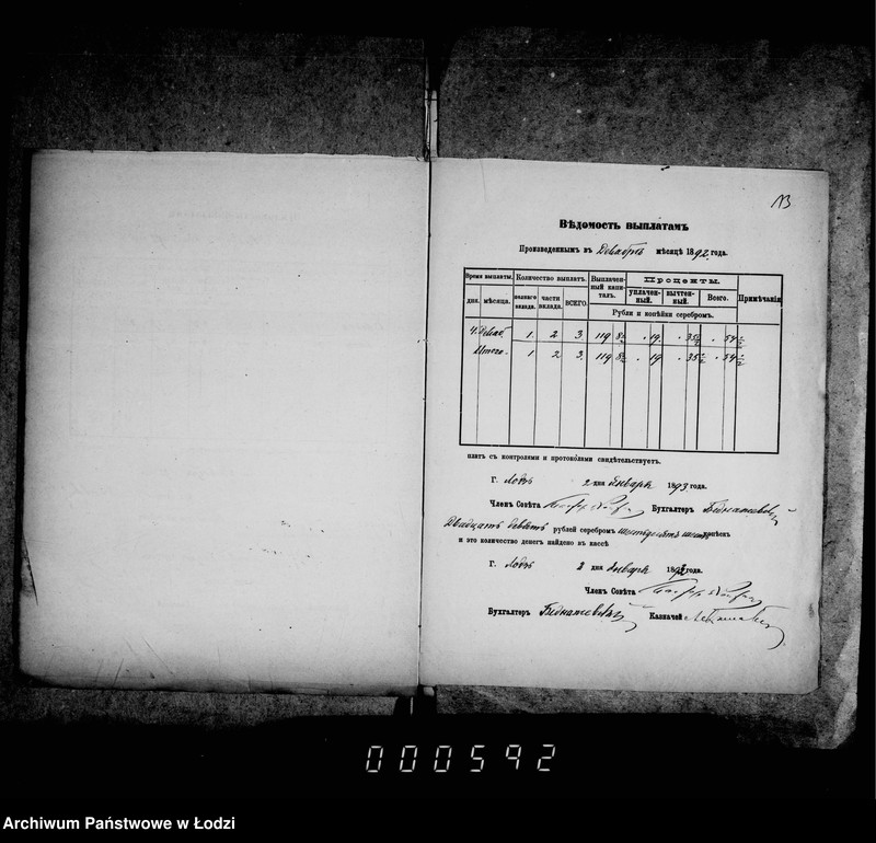 Obraz 14 z jednostki "Otčetnosti sberegatel´noj kassy"