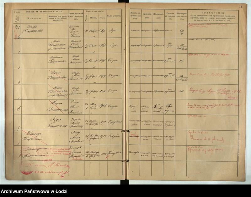 Obraz 10 z jednostki "[Księga ludności stałej m. Łodzi guberni piotrkowskiej nr domu 422-425]"