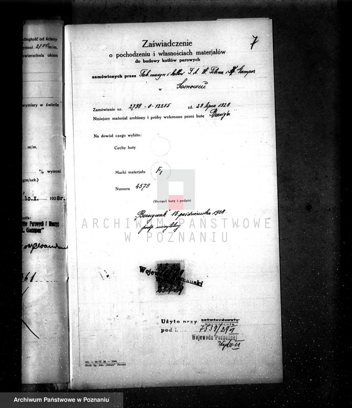 Obraz 11 z jednostki "Pleszewskie Młyny Parowe w Pleszewie nr fabr. kotła 10170, nr woj. kotła 6361"