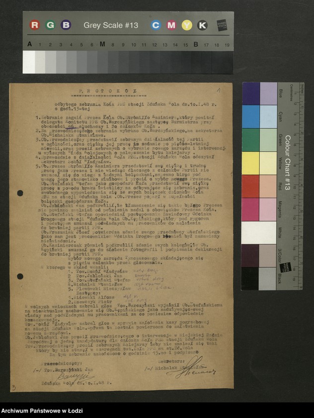 Obraz 2 z jednostki "Koło kolejowe PPS Zduńska Wola- protokoły [zebrań]"