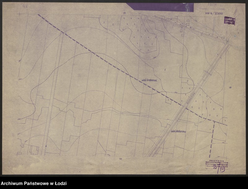 Obraz 1 z jednostki "Plan m. Łodzi 1:2000, odbitka. Sekcja NW48"