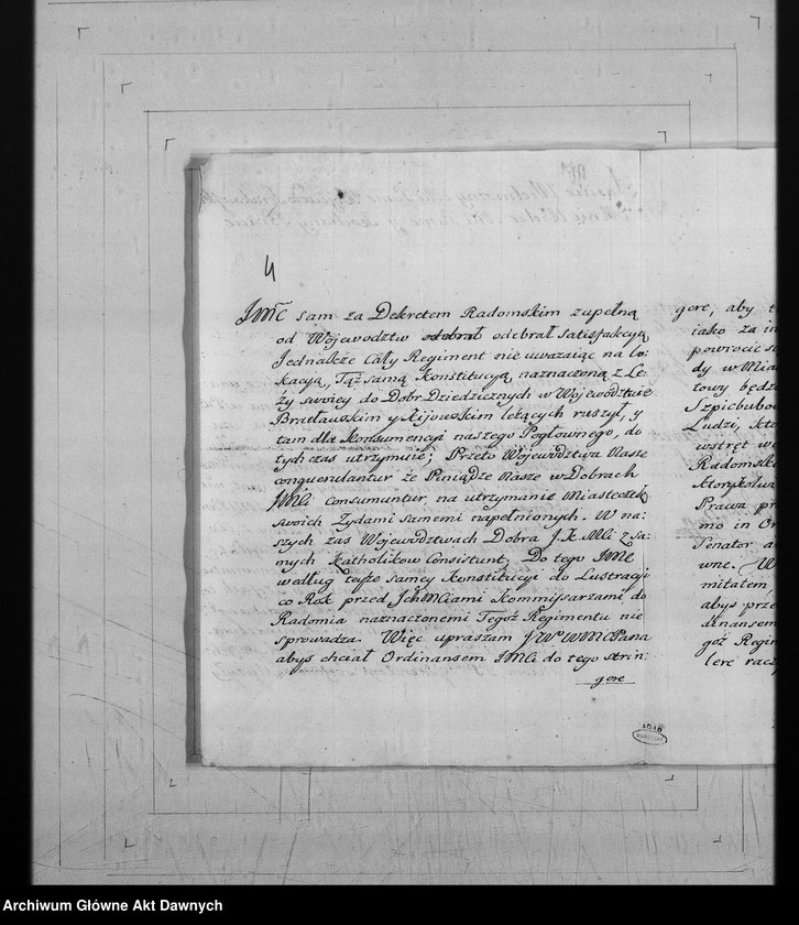 image.from.unit.number "Do Branickiego Jana Klemensa, kaszt.krak., het.w.kor."