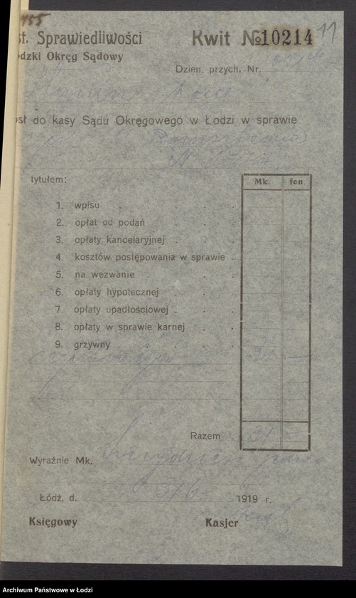 Obraz 13 z jednostki "Moritz Bornstein- sprzedaż odpadków bawełnianych i wełnianych"