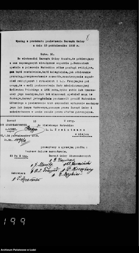 Obraz 11 z jednostki "Akta dotyczące nieetatowego duchownego H. Hercsztarka"