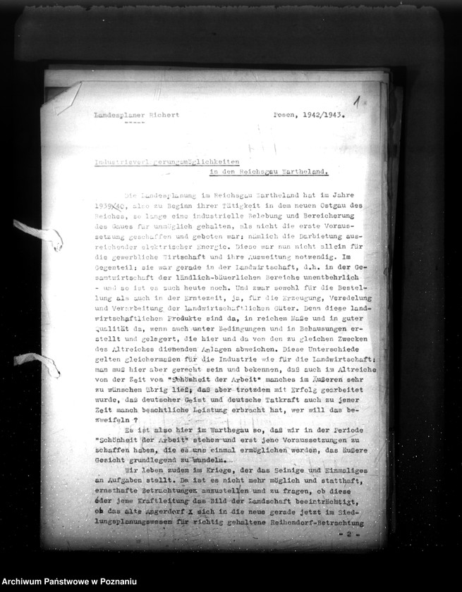 Obraz 5 z jednostki "Notatki służbowe kierownika biura Raumordnung und Landesplanung, inżynier W. Richerta"