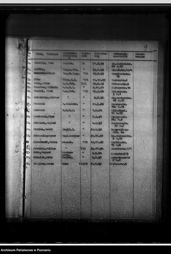 Obraz 13 z jednostki "Nachweisung der Gefolgschaftsmitglieder für den Nachtdienst"