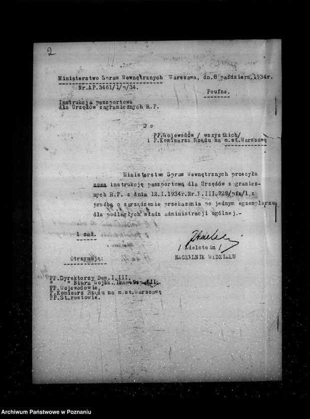 Obraz 6 z jednostki "/Sprawy paszportów zagranicznych- instrukcja portowa dla Urzędów Zagranicznych /tajne/"