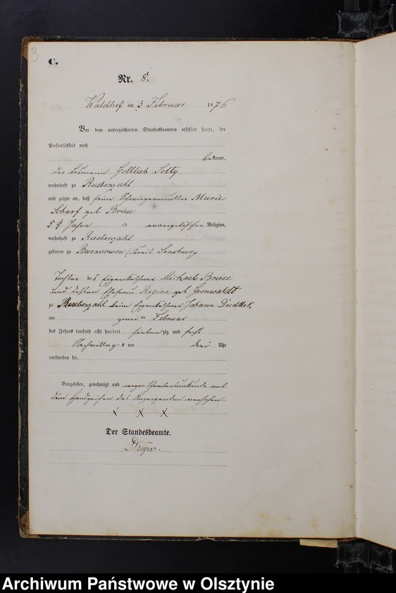 image.from.unit.number "Sterbe-Haupt-Register Nr 1 - 85"