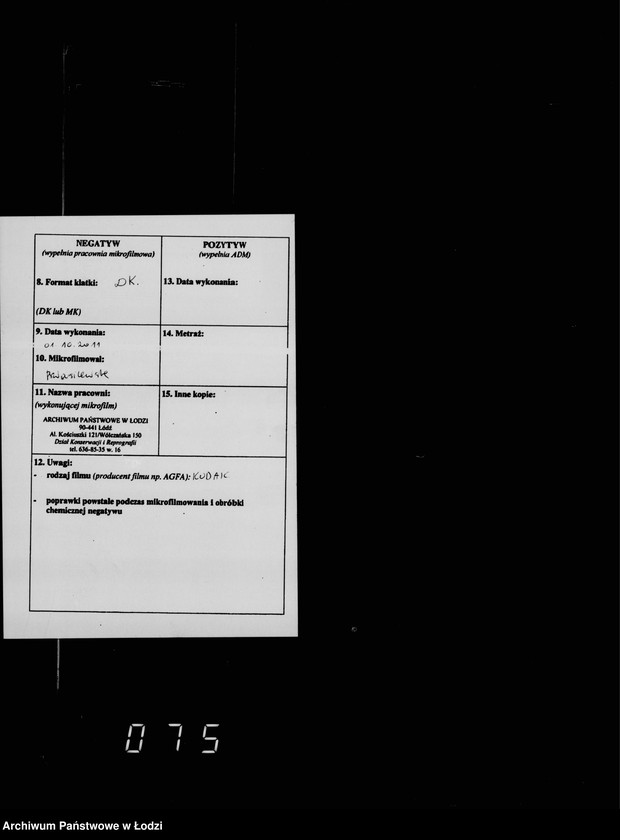 Obraz 3 z jednostki "Дѣло Божничнаго Дозора Лодзинскаго Округа. Молитвенные дома"