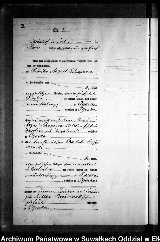 image.from.unit.number "Heiraths-Neben-Register des Preussischen Standes-Amtes Gr. Strengeln Kreis Angerburg"