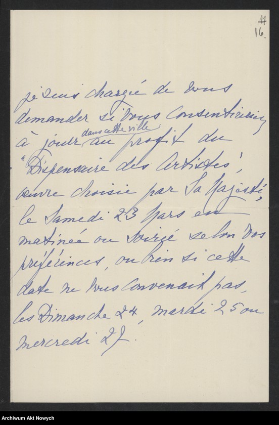 image.from.unit.number "Hymans Paul i Thérese; Załączniki: a) zaproszenie; b) wycinek prasowy; L.13 (odpowiedzi - rękopisy)"