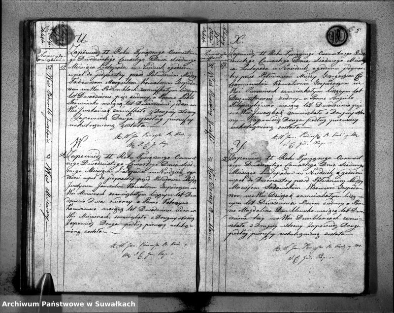 image.from.unit.number "Akta Zaślubionych Stanu Cywilnego Gminy Kopciowskiey na Rok 1824."