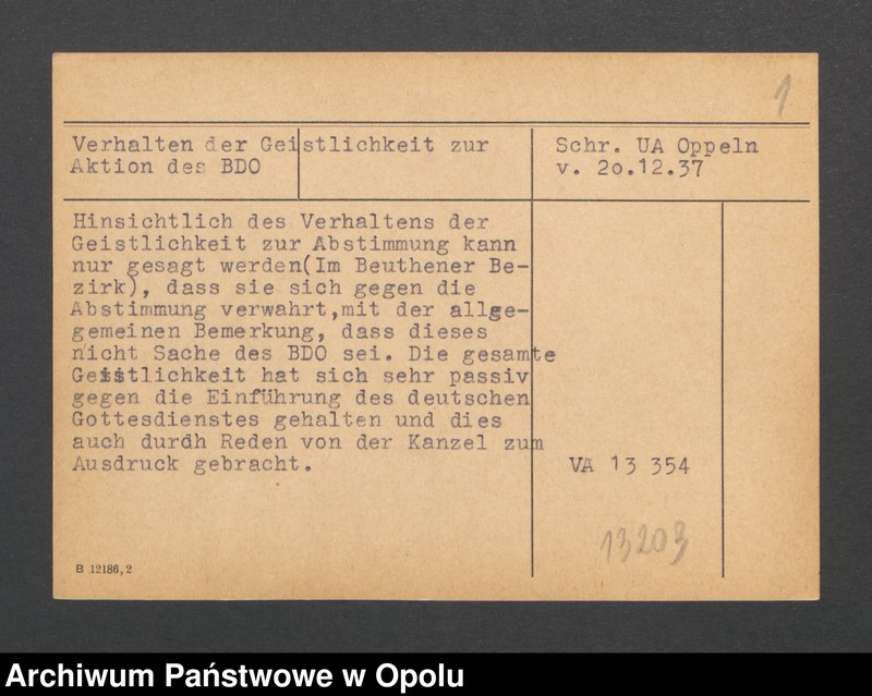 Obraz 3 z jednostki "Verhalten der Geistlichkeit zur Aktion des BDO"