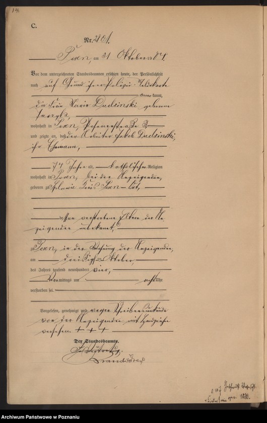 Obraz 16 z jednostki "Księga miejscowa zgonów tom VI"