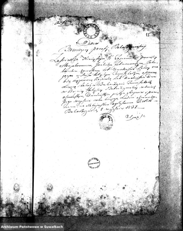 image.from.unit.number "Dowody do Akt Ślubnych 1832 Miasto Bakałarzewo"