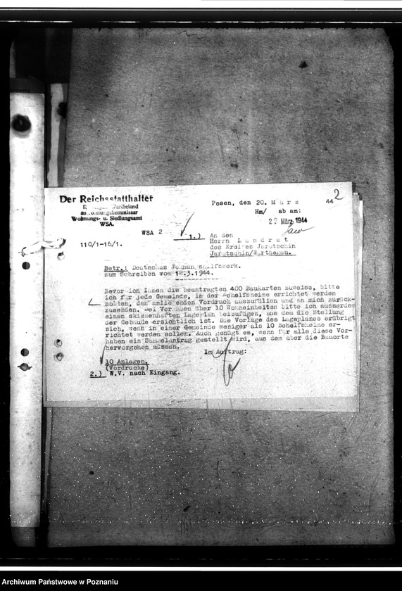 Obraz 6 z jednostki "Errichtung von Behelfsheimen des DWH. Baukarten"