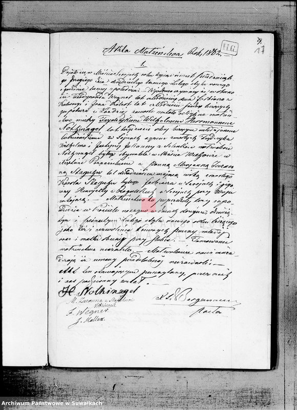 image.from.unit.number "Księga Duplikat do zapisywania aktów urodzenia, małżeństw i zejścia z Filiału Ewangelicko-Augsburgskiego w mieście Sereje za rok 1862"